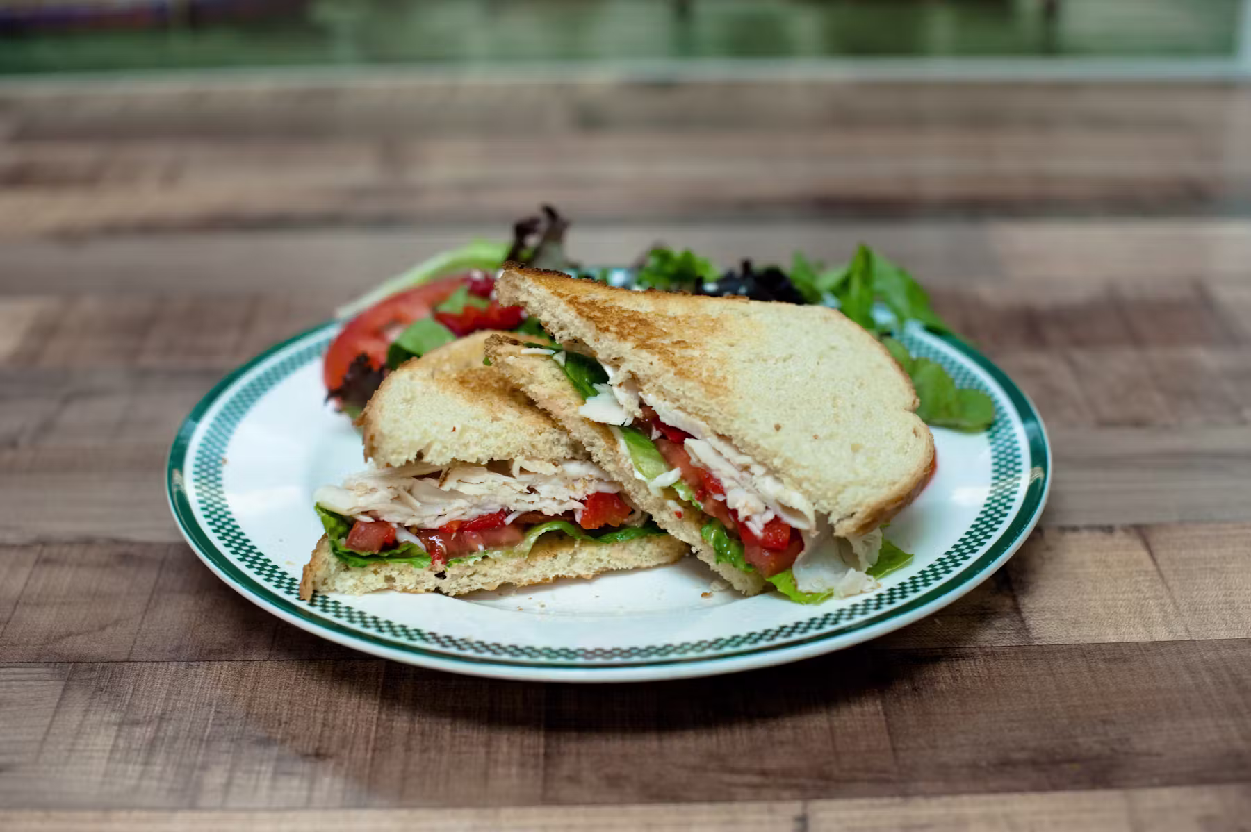 Delicious sandwich on a white plate